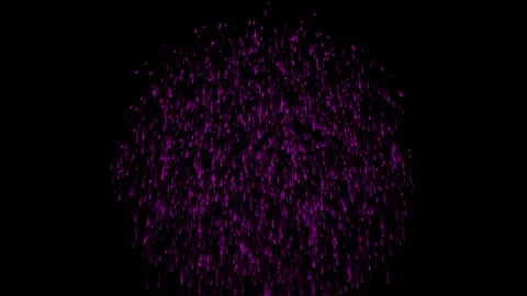 Magenta pink particle burst explosion firework on black background overlay Stock Footage 346537980
