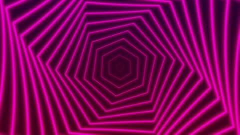 Magenta Polygon Tunnel Loop 動画素材 316428341