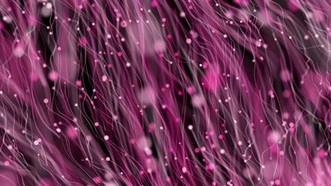Magenta red 3d particles floating in cyber space futuristic background Video stock 296616931