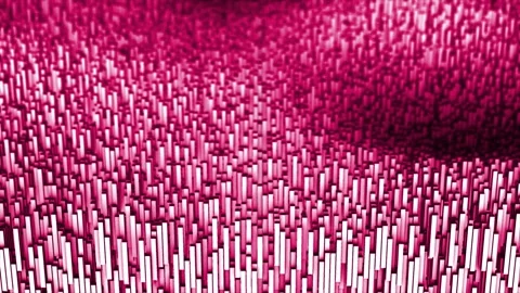 Magenta red 3d rectangles forming wave pattern geometrical background Stock Footage 296616397
