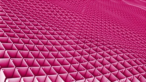 Magenta red color 3d cube forming wave pattern simple and classy background Stock Footage 296089271