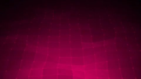 Magenta red hi-tech dots and lines plexus futuristic technology background Video stock 296055668