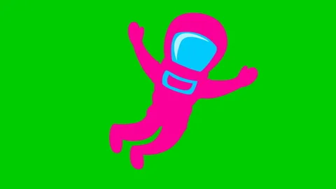 Magenta spaceman green Stock Footage 231756832