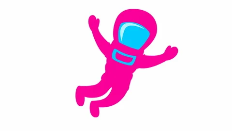 Magenta spaceman white Stock Footage 231756840