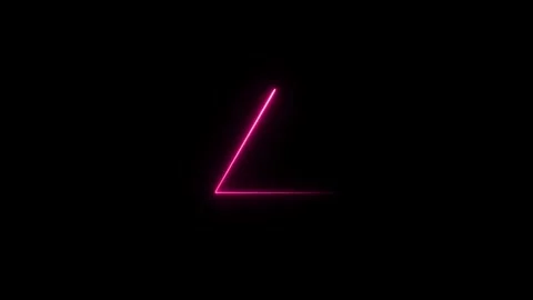 Magenta triangle glowing neon frame animation. Stock Footage 306558204
