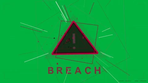 Magenta triangle reacting to scan sweep, pulsing and radiating, forming BREACH Stock Footage 334118735