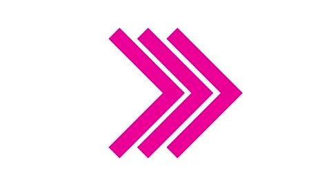 Magenta triangular arrow white Stock Footage 244709314