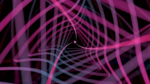 Magenta twist cubes with black background, 3d rendering. 스톡 동영상 155484090