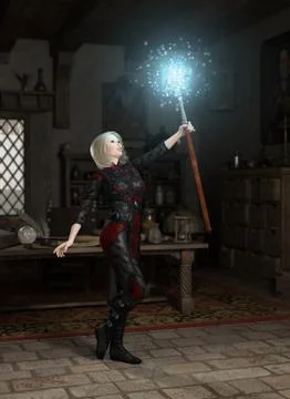 The Mage's Staff Stock Illustration