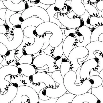Maggot pattern seamless. Beetle larva background. Insect vector texture Stock Illustration
