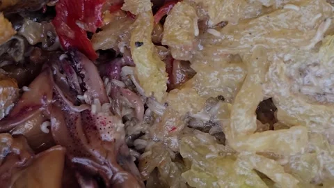 Maggots eating food scraps. Stock Footage 338339059