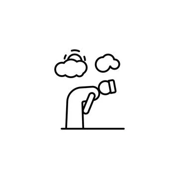 Maghrib prayer, sun, cloud icon. Simple line, outline vector religion icons for Illustrazione stock