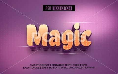 Magic 3D Text Effect PSD Template