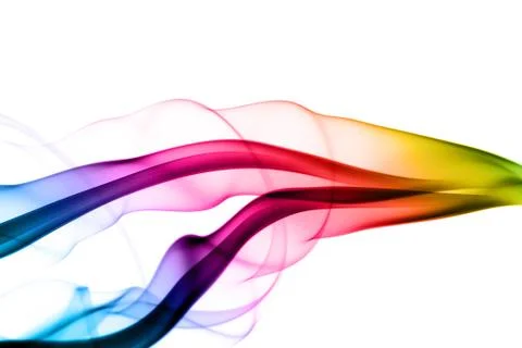 Magic abstract colored waves on white Stock Photos