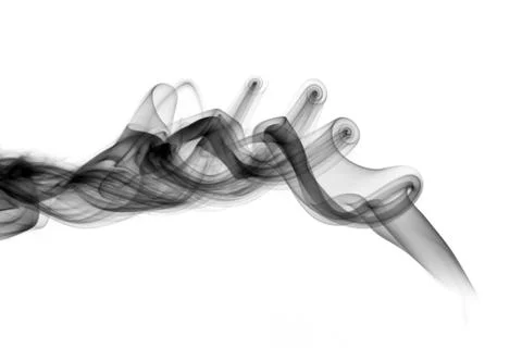 Magic abstract fume pattern over the white background Stock Photos