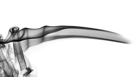 Magic abstract smoke pattern over the white background Foto stock