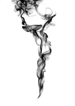 Magic abstract smoke patterns over white Stock Photos
