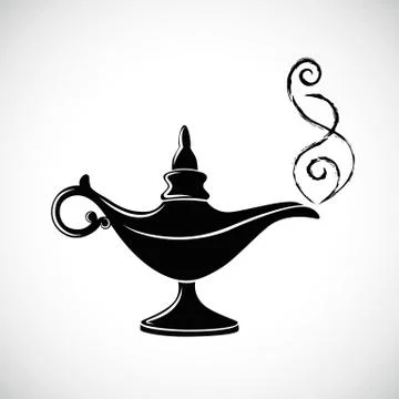 Magic aladin miracle lamp 스톡 일러스트