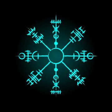 Magic ancient viking circle symbol Stock Illustration
