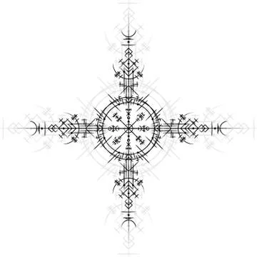 Magic ancient viking tatoo Stock Illustration