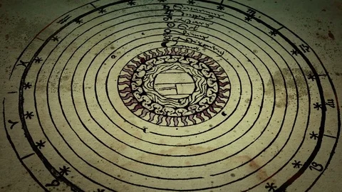 Magic animation of the ancient symbol solar system cosmography 스톡 동영상 81559007