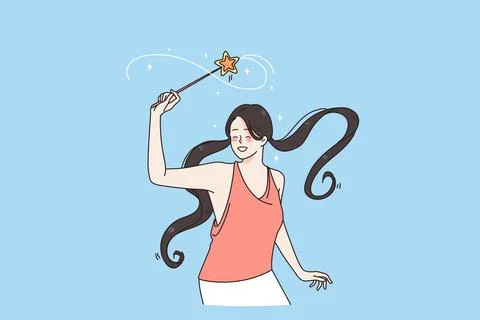 Magic attributes and fun concept Stock Illustration