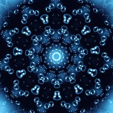 Magic background Abstract magic blue pattern with transparent bubbles Copy... Stock Photos