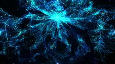 Magic background with blue energy in the outer space Stock Footage 153015076