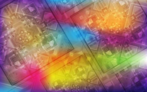 Magic background. Holiday iridescent background with beautiful square ornamen Stock Illustration
