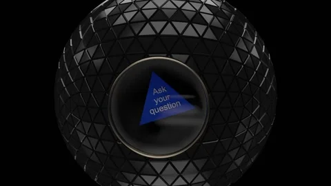 Magic Ball 8 Question Yes No Loop With Luma Matte Stock Footage 144825966