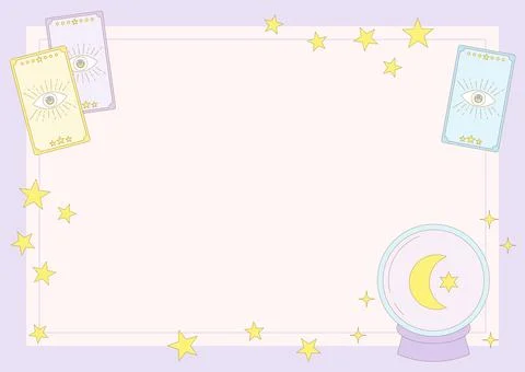 Magic ball and tarot frame 2 Stock Illustration