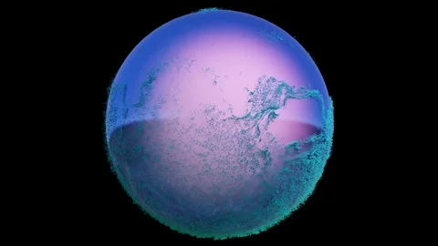 Magic ball isolated in black background. Glint sphere. Magic portal. Energy ball Stock Footage 170503331