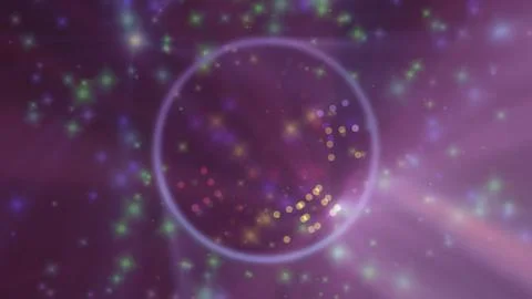 Magic ball particle space Stock Illustration