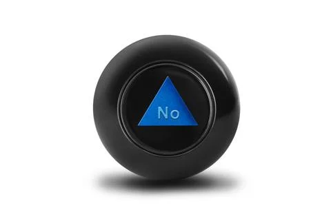 Magic ball with prediction No Magic ball with prediction No isolated on wh... 写真素材
