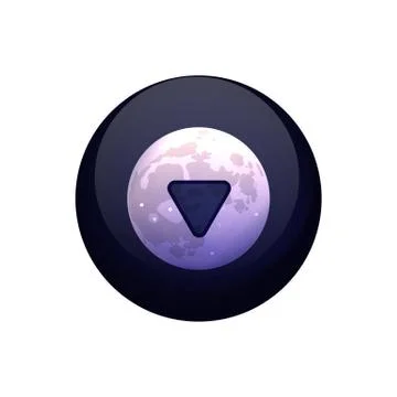 Magic ball of predictions. Illustrazione stock