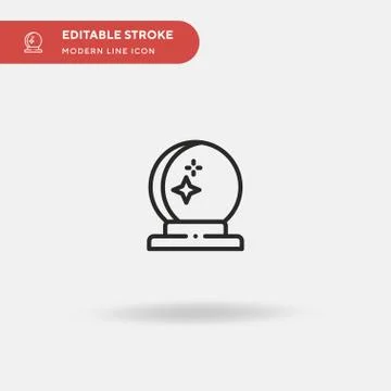 Magic Ball Simple vector icon. Illustration symbol design template for web mo Stock Illustration