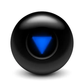 Magic ball on white Stock Illustration