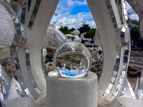 Magic ball in white temple. Foto stock