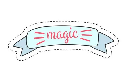 Magic Banner with Decorative Elements Vector Illustrazione stock