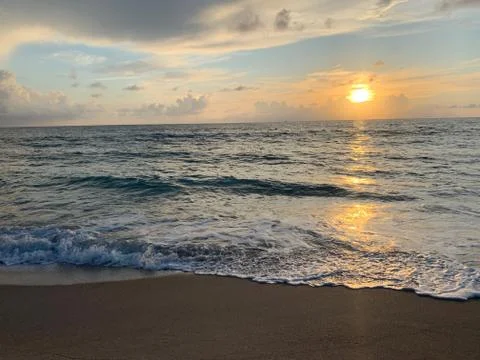 Magic beach light Foto stock