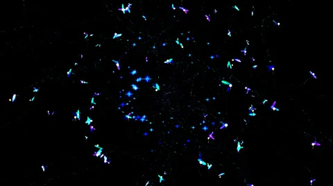 Magic Blast on black background Stock Footage 29541556