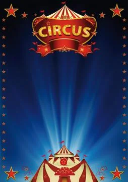 Magic blue circus Stock Illustration