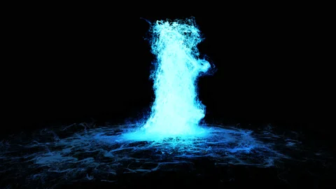 Magic blue fire isolate. Footage with alpha chanel. Stock Footage 145922846