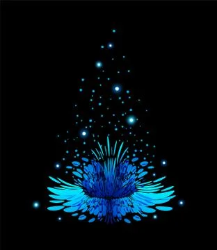 Magic blue flower Stock Illustration