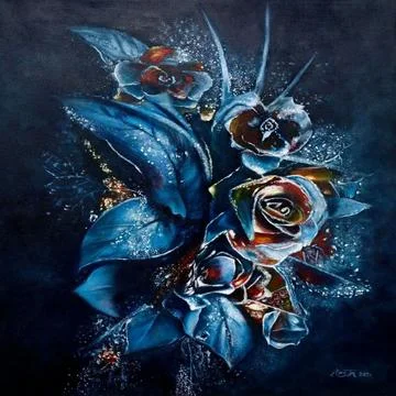 Magic blue flowers Stock-Illustration