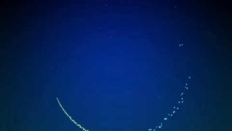 Magic blue galaxy Stock Footage 76976803