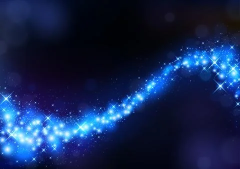 Magic Blue Glitter Background, Vector Illustration Stock Illustration