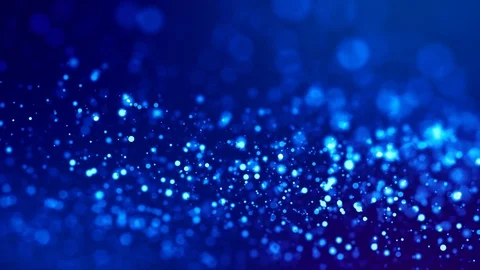 Magic blue glowing particles flow in viscous liquid and bright glisten. Science Видео 109608810