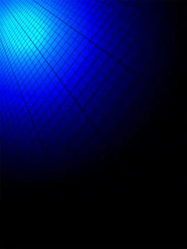 Magic blue light over abstract glass windows heap, modern skyscrapper technol Fotos de archivo