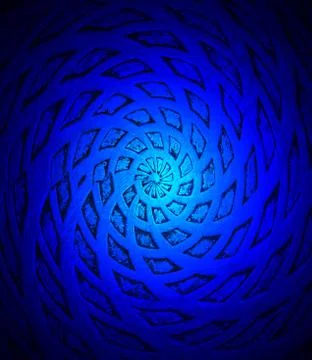 Magic blue light over round surface, exploration Stock Photos